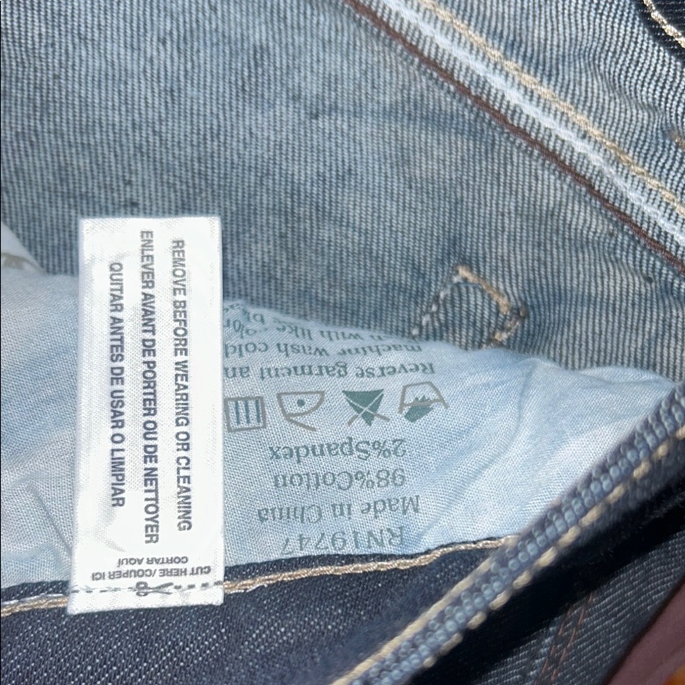 nwt Ruff Hewn Size 12Short Dark Straight Leg Jeans - Picture 5 of 10